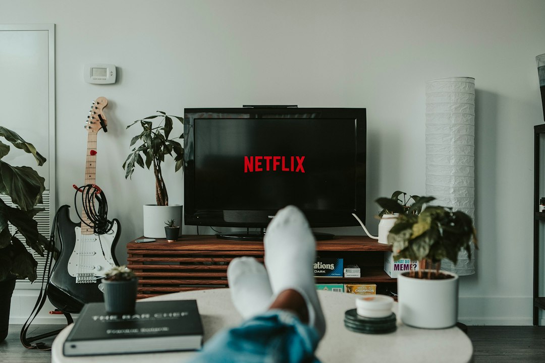 Person watching iptv smart box
